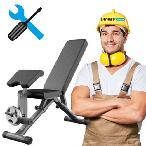 Fitnessshoppens uddannede montører tilbyder at samle din nye træningsbænk.